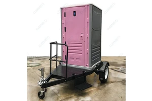 Luxury Steel Portable Toilet Trailer With Hand Sanitation Station Eco-Friendly & Durable For Outdoor Use