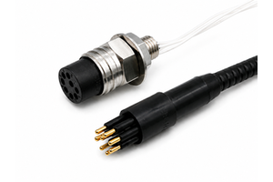 High Temp Resistant Custom 8Pin Round Metal Plug Wire Harness Industrial Control Servo Motor Connection Cable Wiring Harness