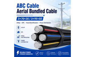 Wear Resistant Outdoor Low Voltage ABC Cable Aerial Bundled Cable For Utility Power Distribution Network IEC Standard