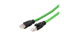 KRONZ Blueish Green Industrial Ethernet Special Line High Flexible Cat6A Data Industrial Network Cable 26AWG Circular Connectors