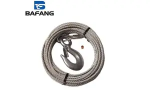 Stainless Steel Winch Cable Galvanized Trailer Winch Cable Steel Galvanized Aircraft Cable With Clevis Slip Hook for Towing