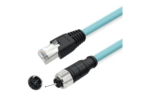 M12 to RJ45 Industrial Gigabit Ethernet Network Wire High Flexible Shielded Tow Chain Cable Industrial Waterproof Network Cable