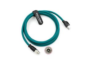 Alvin's Cables M12 8 Pin Male to RJ45 Shielded Ethernet Cable M12 X Coded 8 Position Cat6a Cable for Cognex Industrial Camera