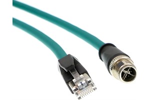 2meter M12 8 Pin X-Code Male to RJ45 Cat6a 23awg copper Shielded Ethernet Cable for Cognex Industrial Camera