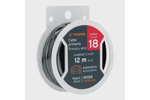 BOX 4 Reel with 12m of Black Primary Cable 18 Gauge TRUPER Model CAPRI-18N-4BOX