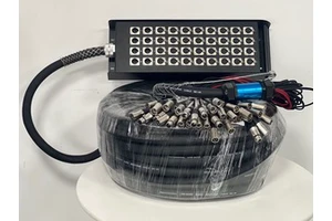 Professional Low Noise 40-Channel Multi-pair Audio Snake Cable Assembly with XLR Connectors and Stage Box for Live Performance