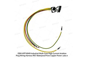 OEM IATF16949 Industrial Multi-Core High Current Aviation Plug Wiring Harness IP67 Waterproof Pure Copper Power Cable Assembly