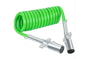 New WJH 7-Way ABS Coiled Electrical Trailer Cable Replacement 12FT/15FT
