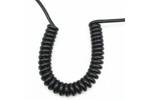 Spiral Curly Spring Coiled Power Cord PU Coiled Cord Curly Cord Spring Cable