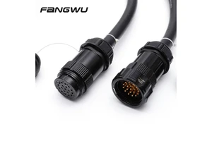 19 Pin Aviation Plug Power Extension Cable Pure Copper 19*2.5 Square Audio Cable Connecting Line Stage Light Multimedia Use