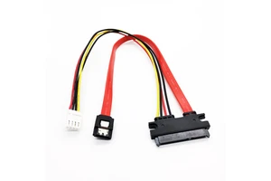 30 40 50CM SATA 7+15 22Pin to Serial ATA 7Pin Female IDE D Type Port Small 4Pin SATA Hard Drive Power SATA Cable