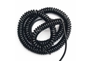 TPU PUR PVC 2/3/4/5/6/7/8/10 Core Power Spring Wire 8 Core Coiled Spring Cable High Elasticity Spiral Cable