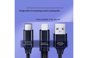 Aikon Ya OTG Adapter Cable USB Type-C & USB-A Connectors For Sound Card Phone Data Transfer & Charging-Global Use