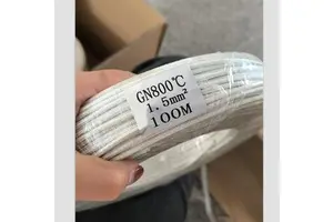 GN800 GN1000 Fiberglass Insulated Pure Nickel High Temperature And High Voltage Heating Cable IP68 Rated Heat Resistant Wire