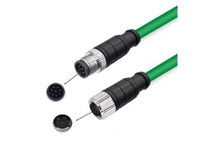 M12 8Pin A-code Shielded Waterproof network Cable IP67 High Flexible Industrial Ethernet Cable