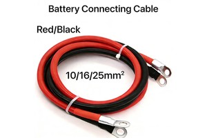 6awg Battery Inverter Cable Terminals 30/50cm Stranded Copper Wire Connector Solid Auto For Car RV Boat Solar