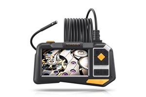 4.5 Inch Screen 5.5mm Lens 2M Cable 1080p CMOS Mini Camera Industrial Endoscope 65 Viewing Angle 8 LEDs Micro SD Card