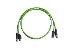 M12 4-Core A/D Type Male Shielded Gigabit Network Cable Straight & Elbow Dual Connector Industrial Ethernet Cable Made in China