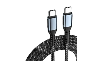 100W PD 5A Fast Charging USB-C to USB-C Nylon Data Cable for Camera & Computer