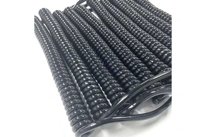 Customized Coil Wire Spring Cable Coil Cable 0.5, 0.75, 1.5, 2.5 4 6mm 2 Spiral Cable