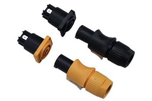 20A 250V AC 3-Pin Audio Powercon Plug Adapter Alloy Cable Connector Nickel-Plated Copper Contacts ABS Housing IP40 Male Stage