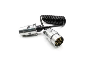 7-Core Signal Light Extension Cable, Aluminum Alloy Shell, TPU Spring Coiled Design Model TM1102 Heavy-Duty Spiral Cable