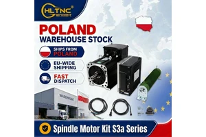 Poland Stock Single-Phase 2.2KW 380V AC Servo Spindle Motor Kit With IP65 Protection for CNC Router Engraving Machine