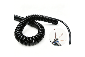 Custom Length Spiral Cable 3 Cores 0.3-1 square Work 1-5 Meters Coiled Power Wire Spring Flexible Spiral Cord Cable for Trailers