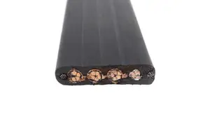YFFBG Flexible Flat Cable Copper 4 Core PVC Insulated 300V 1*0.5mm Power Cable Reel for Travelling & Gantry Cranes