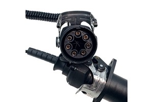 6M Metal/Plastic Extension Power Cable Heavy Duty Waterproof 7 Pin Trailer Coiled Cord for RV Truck Camper