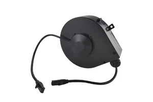 Network Power Cable Retractable Reel Auto Locking Anti-Fire PP Plastic 7m Extension Cord C9 End for Telecommunication Use