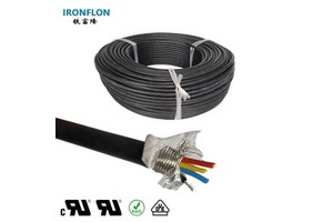 Silicone Rubber Jacket Multi Cores Electrical Wire Cable 4C 0.5mm FEP Insulated High Temperature Wire 200degree Shielded Wire