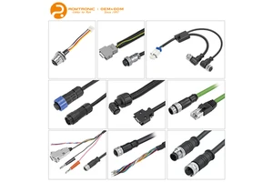 M12 Cable 4 Pin 8 Pin IP67 Shielded for PLC Sensor Industrial Automation CE RoHS Custom Length