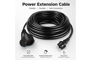 Waterproof Custom EU CEE Global Extension Cord Reel 16A 250V 4000W Heavy Duty Fire Retardant Outdoor Power Cable