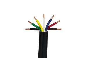 Heavy Duty 14 Gauge 7 Conductor Trailer Wire (25 Feet) Insulated Cable Durable Weatherproof 7 Way Trailer Cable