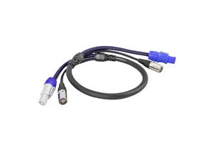 SNA61 Yinyu DDP RTS Stage Lighting Cable RJ45 Male to RJ45 & Powercon Input to Output 3m for DMX Data and Power Distribution