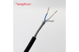 High Quality SREXACT Brand Bare Copper Microphone Cable Twisted Pair 6.0mm Diameter Black PVC Jacket Braid Shielding RoHS