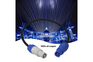 Igreslite Stage Light Audio Powercon Male Female Connector Cable Blue in and White Out Power Cord