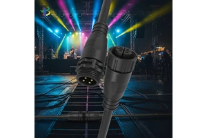M19 4Pin IP67 Threaded Waterproof High Temperature Resistant Outdoor Stage Light Anti UV Connector Cable