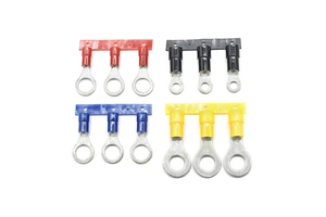 Electrical Crimp Ring Terminal Connector Kit Tinned Copper Insulated Cable Lug Battery Wire Connector Round Circular Terminal