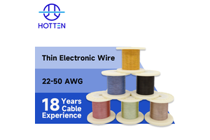 Hotten Cable 40AWG High Temperature PFA Insulated Copper/Tinned Copper Micro Coaxial Cable For LVDS Cable Harness