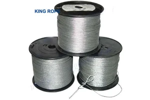 High Carbon Galvanized Zinc Coated 1/8" Diameter 7x19 Steel Wire Rope Reel 500FT Aircraft Cable for Lifting Welding Bending