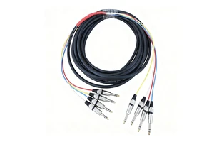 4-channel 6.35mm Dual-channel Audio Cable Microphone Stage Performance Recording Studio signal Extension Cable