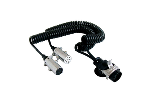 15 Pin Trailer Adapter Suzi Coiled Cable 15PIN to 2x 7 Pin Spiral Cable for Volvo Scania Truck