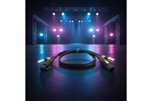 ABCCABLS Professional CAT6 RJ45 Ethernet & 3*2.5mm Copper Power Cable Combo for Stage Lighting & Audio Systems