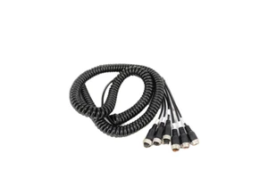 Manufacturer 4Pin Splitter Coiled AV Cable Connector Nylon Trailer Spring Wire Copper Aviation Plug Adapter Power Applications