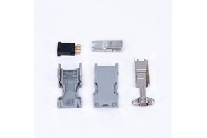 Customized IEEE1394-6Pin Male/Female Connector 6-Core SM-6P Side Connector Servo Drive Plug Copper Contact ABS Housing for PCB