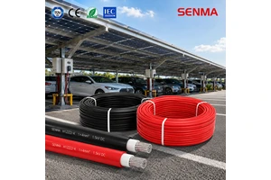 Certificated PV1-F 10 Awg Solar Cable Aluminum Conductor with XLPO Insulation and Jacket
