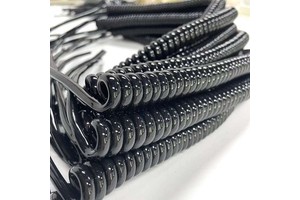 Black White Orange PU/PVC 2 3 4 5 6 8 12 Core Shielded Spring Cable Processing Custom Spiral Wire Cable
