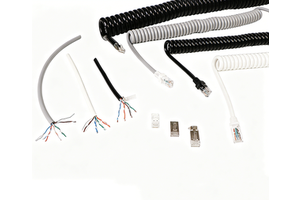 Custom Cat5e Cat6 RJ45 Spiral Ethernet Cable Coiled Network Cable Spring Stranded Spiral Electric Cable with 8P8C Connector